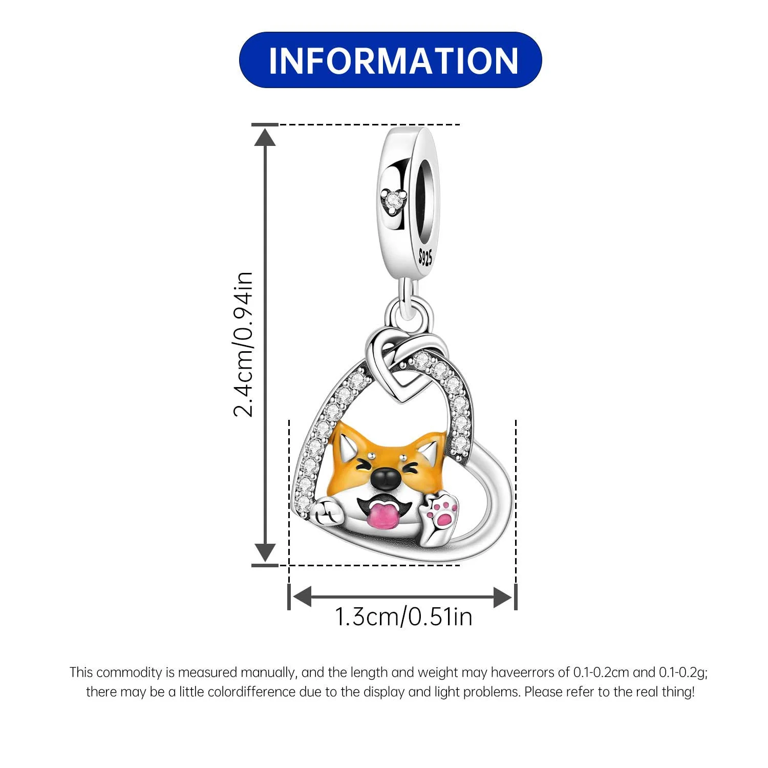 CYMYSS 2025 New S925 Sterling Silver Zircon Shiba Inu Pendant Boutique Jewelry Birthday Anniversary Gift Women's Beading - Image 4