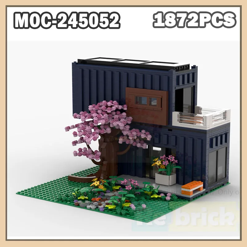

MOC-245052 Контейнерные креативные строительные блоки для дома, сборка мелких частиц, модель города, вид на улицу, архитектурная серия, 1872 шт.