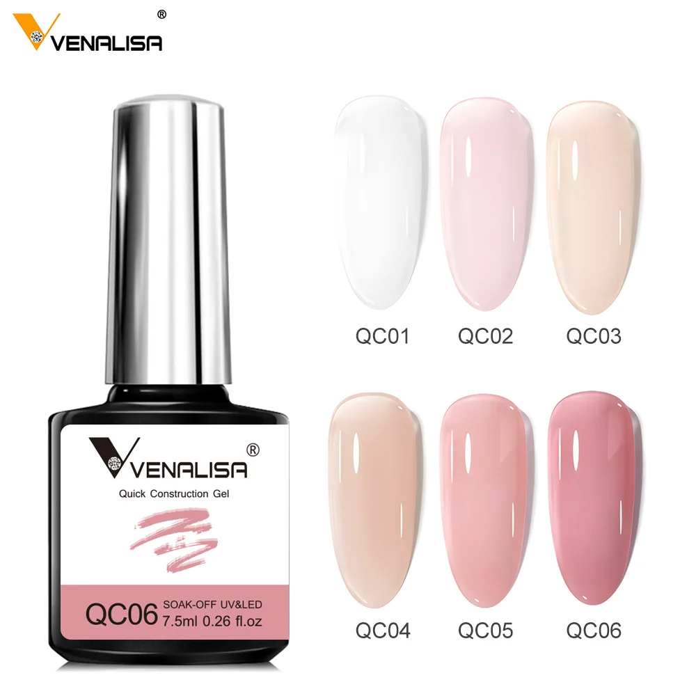 VENALISA Quick Construction Gel Fast Building Nagelgel Jelly Semi Transparent French Nail Camouflage Soak Off UV LED Nagelgel – Detail 18