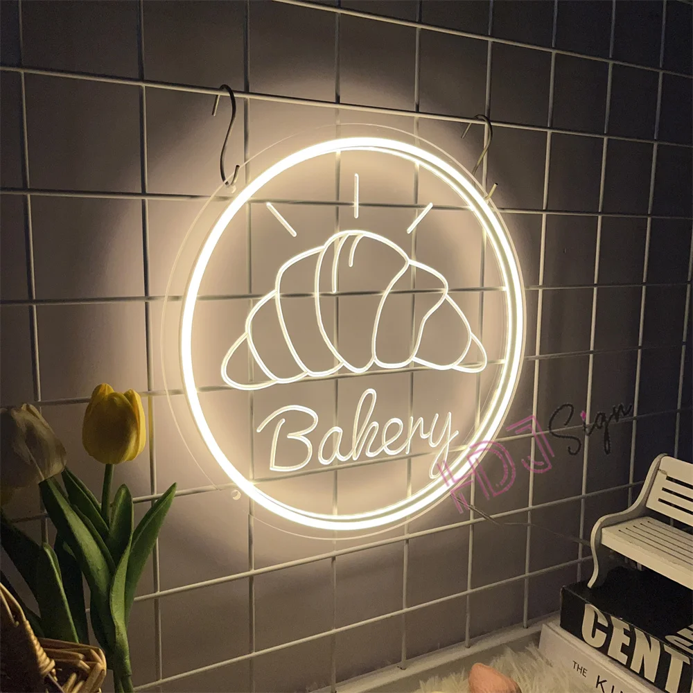 Bakery Neon Sign LED Light Wall Decor Business Dessert Food Shop Indoor Restaurant Coffee Bar Decoration Birthday Party Decor