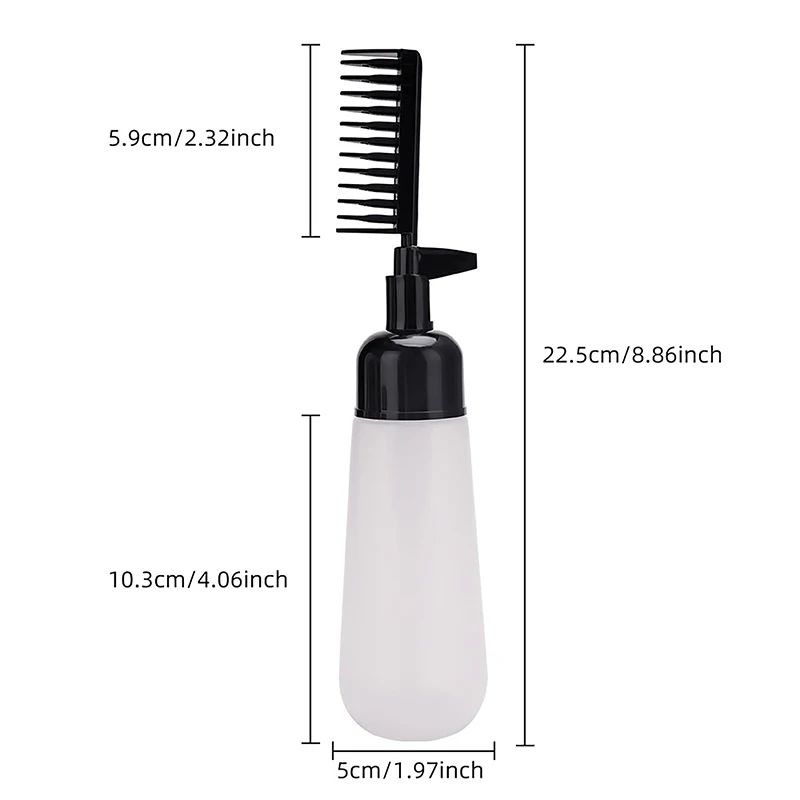 1Pc 150ml Press Type Hair Dye Comb Bottle Integrated Shampoo Bottle Hair Dye Comb Bottle Baked Oil Hair Salon DIY Tool‘