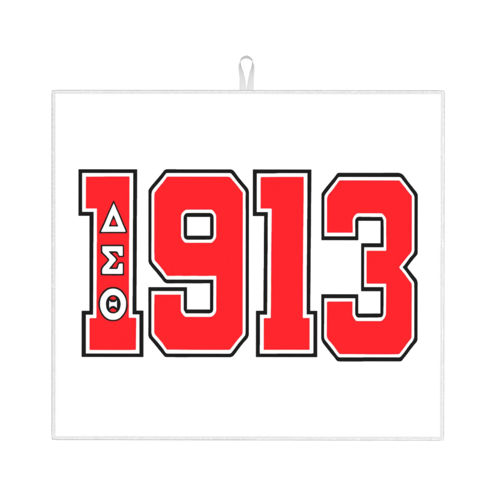 1913 Delta Sigma Theta Sorority Drying Mat For Kitchen Waterproof Non‑Slip Oil Proof Reusable  Bathroom Countertop Protector Mat