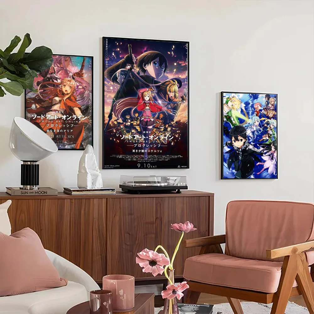 Japanese Anime Sword Art Online Poster Good Quality Prints and Posters HD Quality Poster Wall Art Painting Study Home Decor