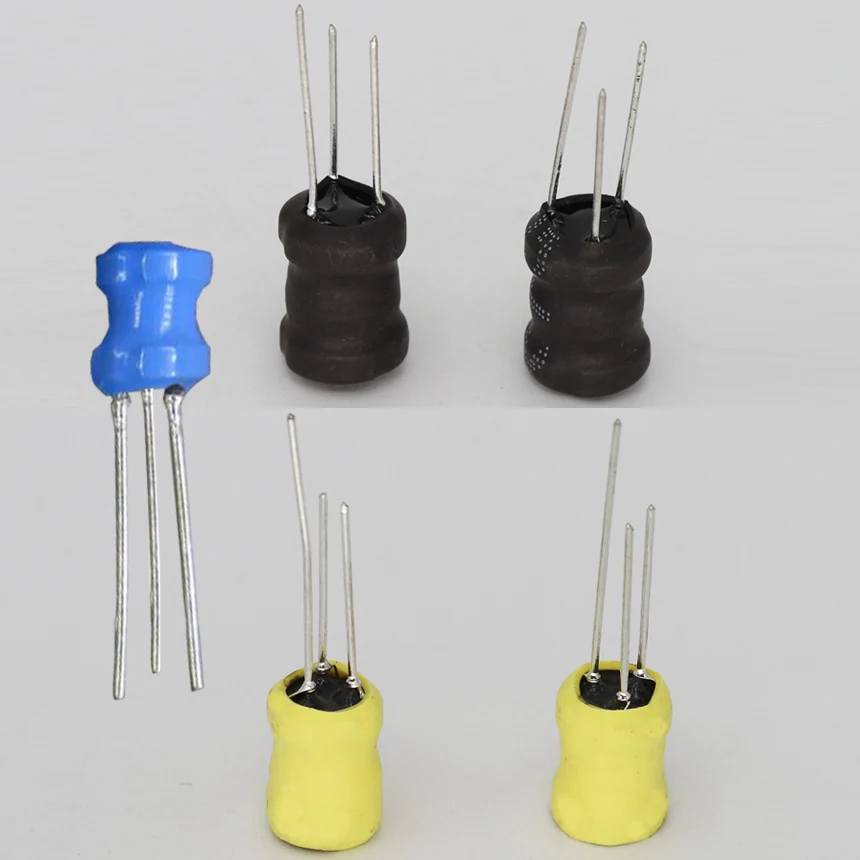 

9*12mm 9x12mm 0.6MH+100MH 1MH+87MH 1.1MH+88MH 1.2MH+68MH 1.3MH+140MH 3Pins Vertical Buzzer Alarm In-Line Plug-In Boost Inductor