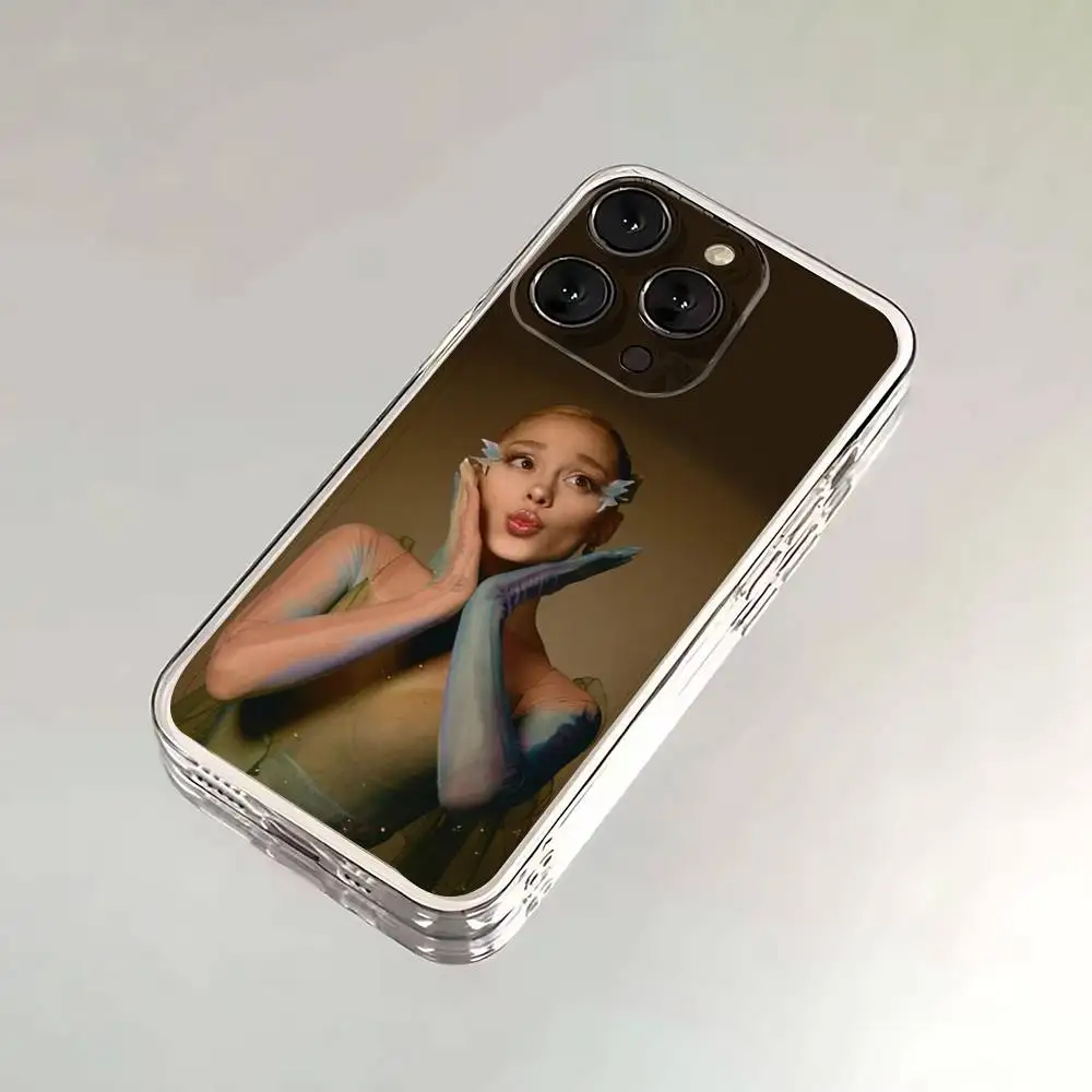 Funda de teléfono Hot Singer A-Ariana G-Grandes para iPhone 17,16,15,14,13,12,Pro,Max,Plus,E,SE4,Air,Mini cubierta transparente