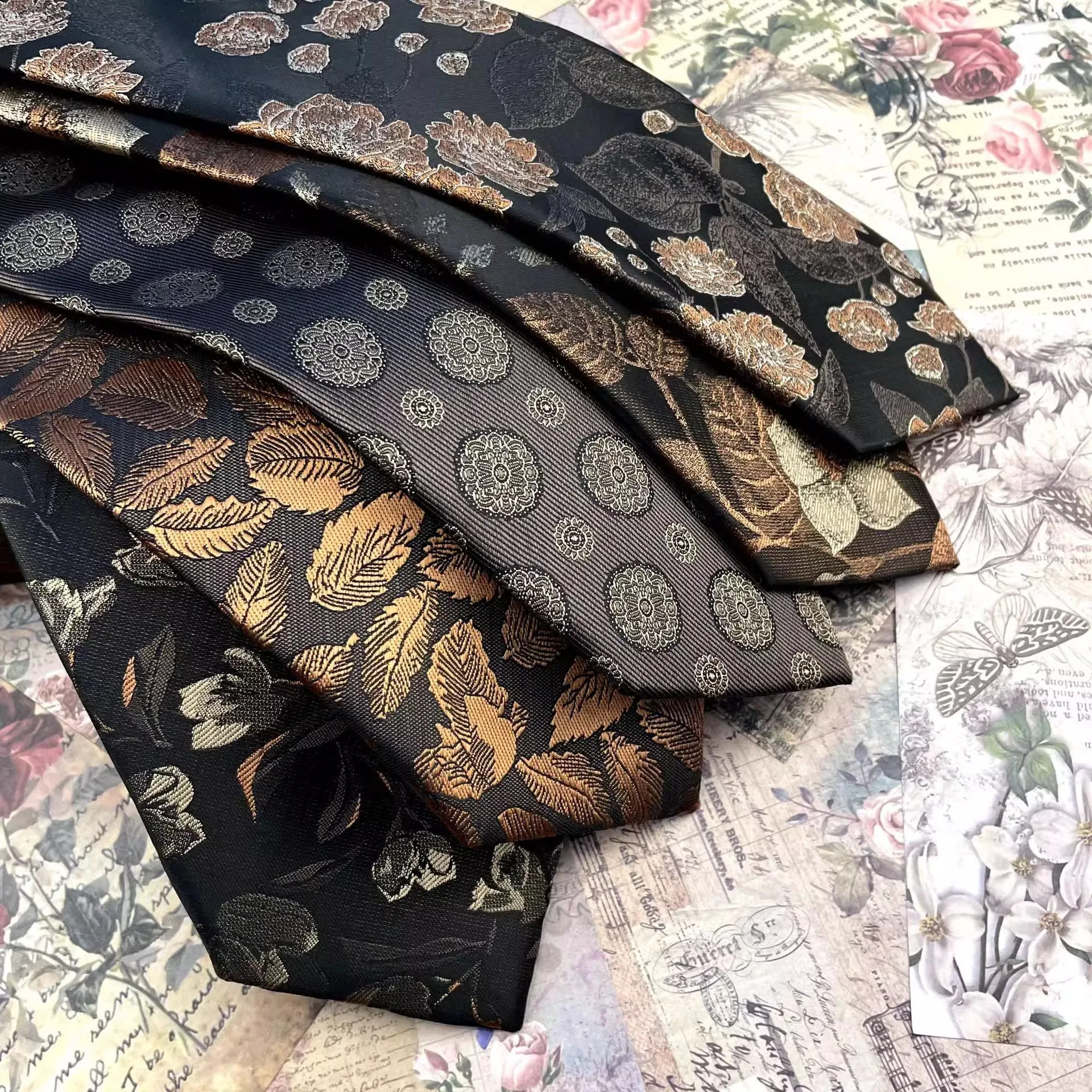 8 سنتيمتر التعادل الرجال الرجعية الذهب الأحمر الأعمال واسعة الزفاف العريس بدلة رسمية الرجال ربطة العنق اليد #4