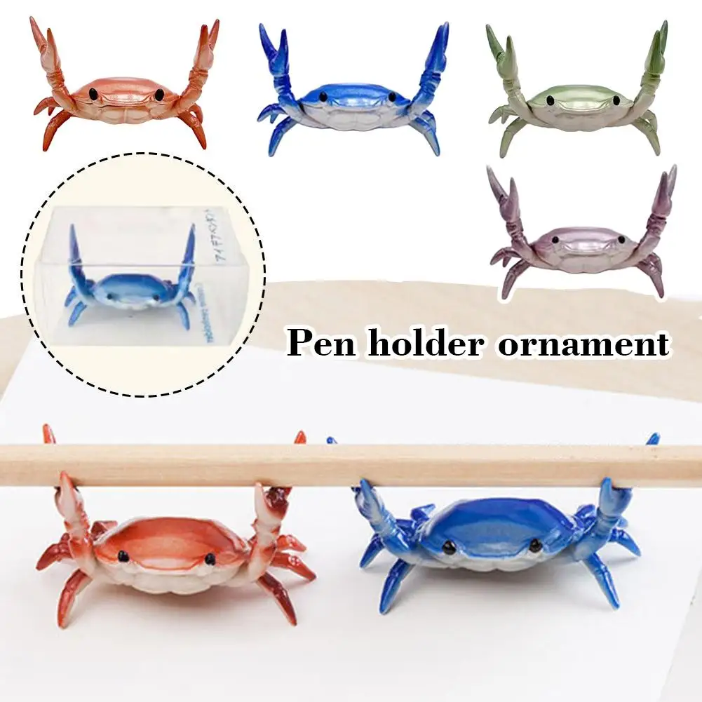 Pen Holder Ornament Desk Crab Pen Holder, Creative Crab Pen Holder, Crabs Bracket Storage Office Desk Display Decor