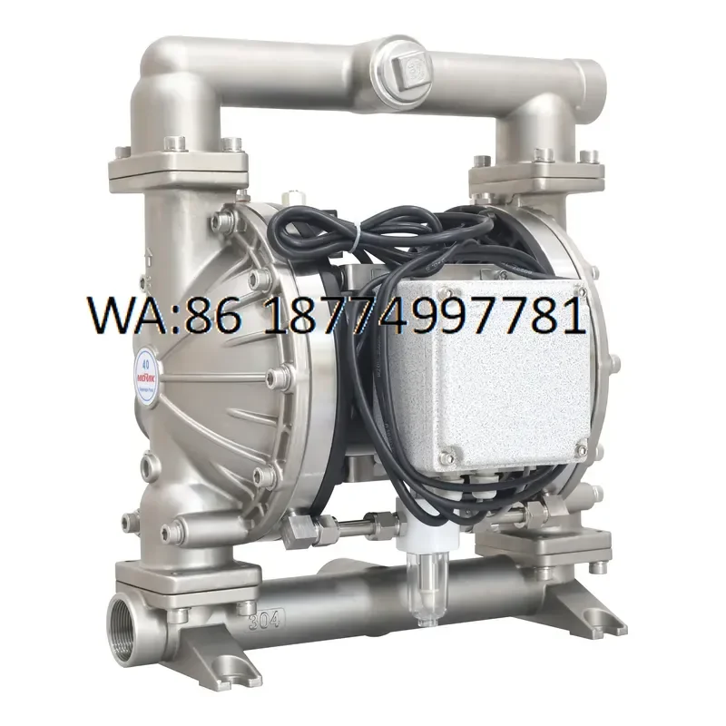 custom 1.5 Inch Pneumatic Double Diaphragm Pump Stainless Steel Air Operated with Leakage Protection Device