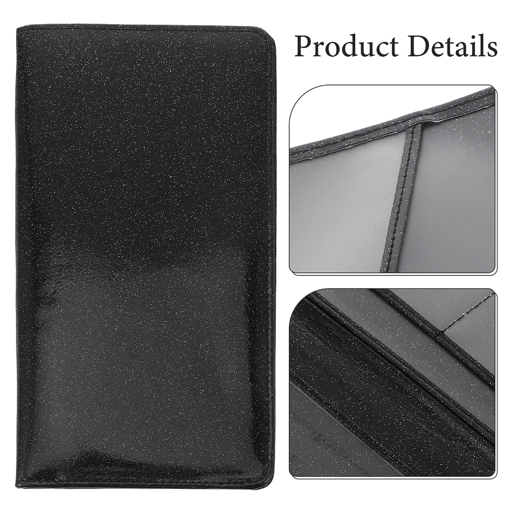 

2pcs Car Insurance Registration Holder Glitter PU Document Wallet for Women Auto License Policy Protector