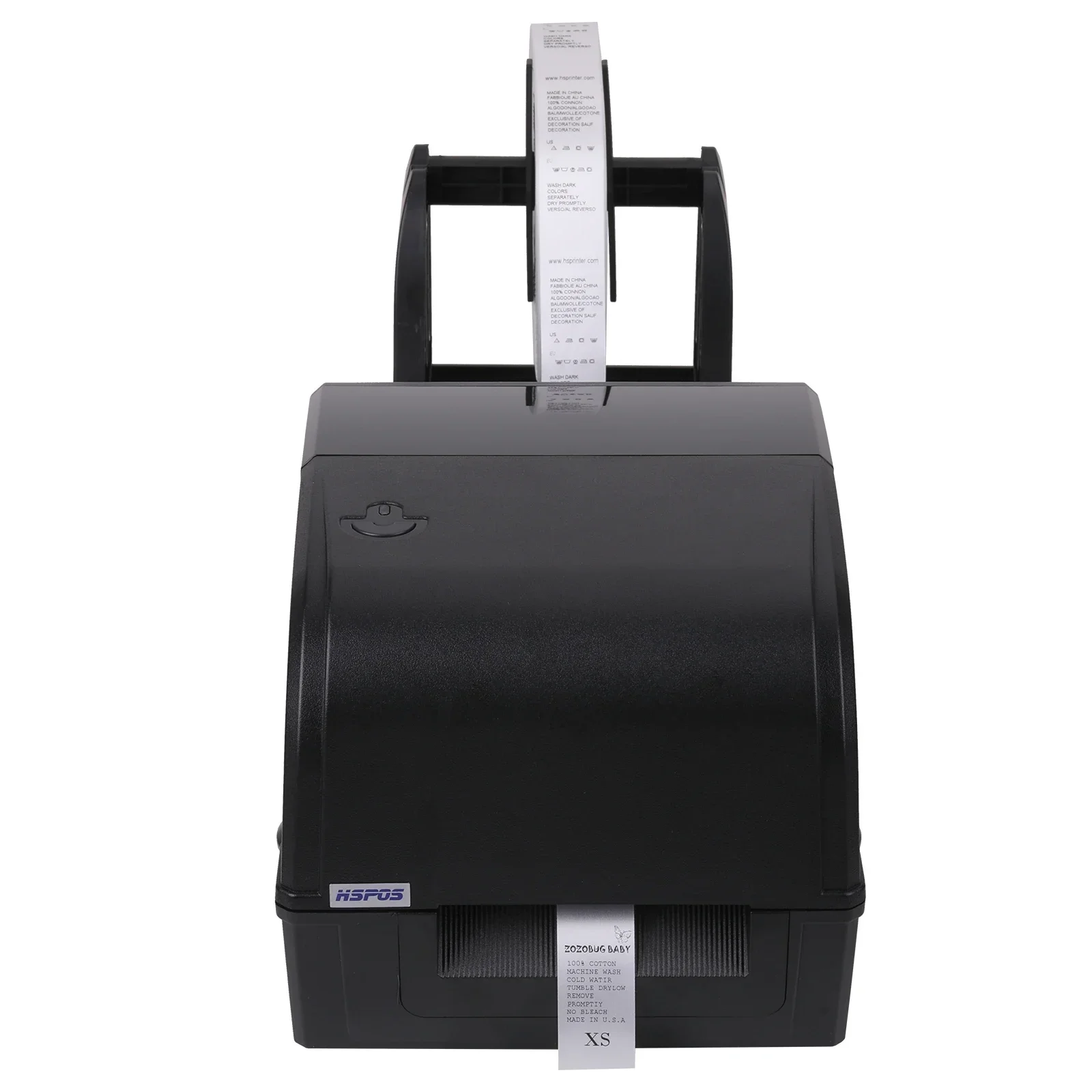 

4inch Thermal Transfer Label Printer With USB Satin Ribbon Washing Tag Clothing Label Maker For Wash Care Label Provide Software