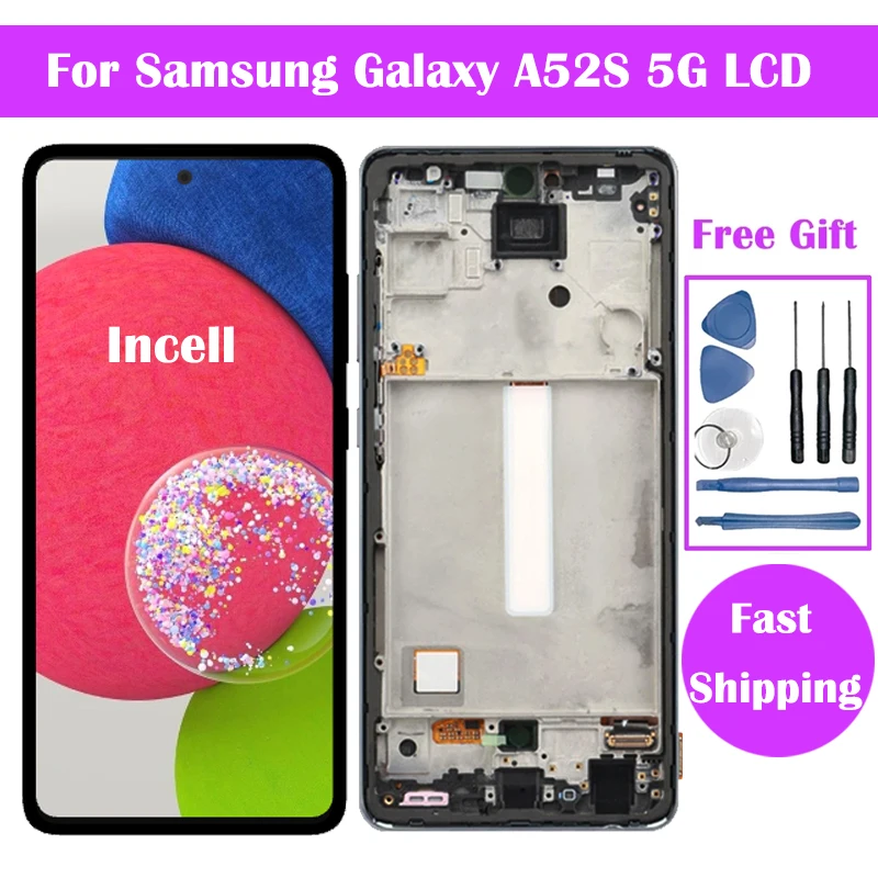 Super AMOLED For Samsung A52s 5G Display A528B A528M A528B/DS LCD Screen With Touch Screen Digitizer Replacement Parts