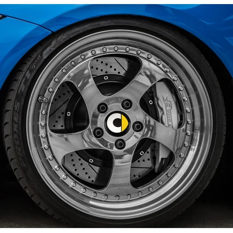 Auto Wheel Hub Center Decal Stickers For Smart Fortwo Forfour 450 451 452 453, 4Pcs Rim Logo Decor, Car Exterior Mod Parts