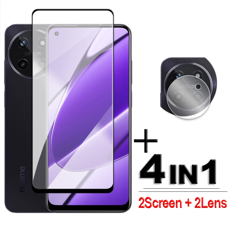 

For Realme 11 4G Screen Protector 6.4 inch Full Cover Glass For Realme 11 Tempered Glass Realme 4G 5G Global Camera Lens Flim