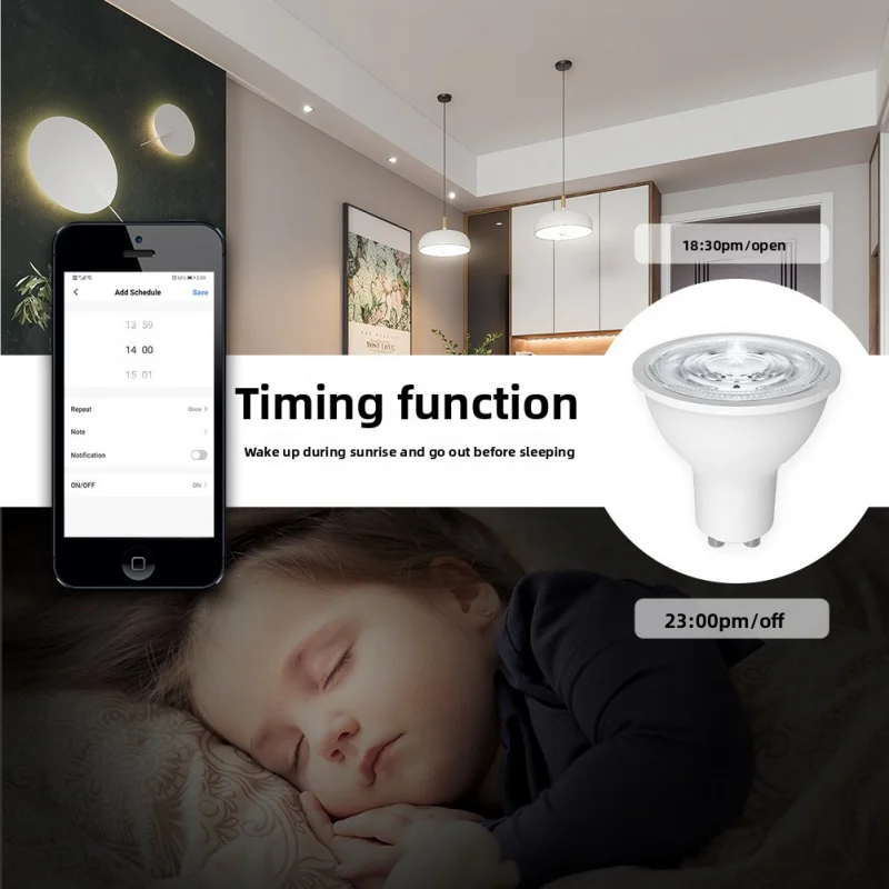 Tuya ZigBee Smart LED Spotlight (GU10) - RGBCW Dimmable | 5W | Smart Light Bulb | App Control