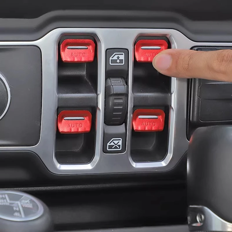 Custom Fit Window Control Switch Trim for Jeep Wrangler JL 4XE 2018+ Interior Modified Accessories Car Accessories Tools view 4