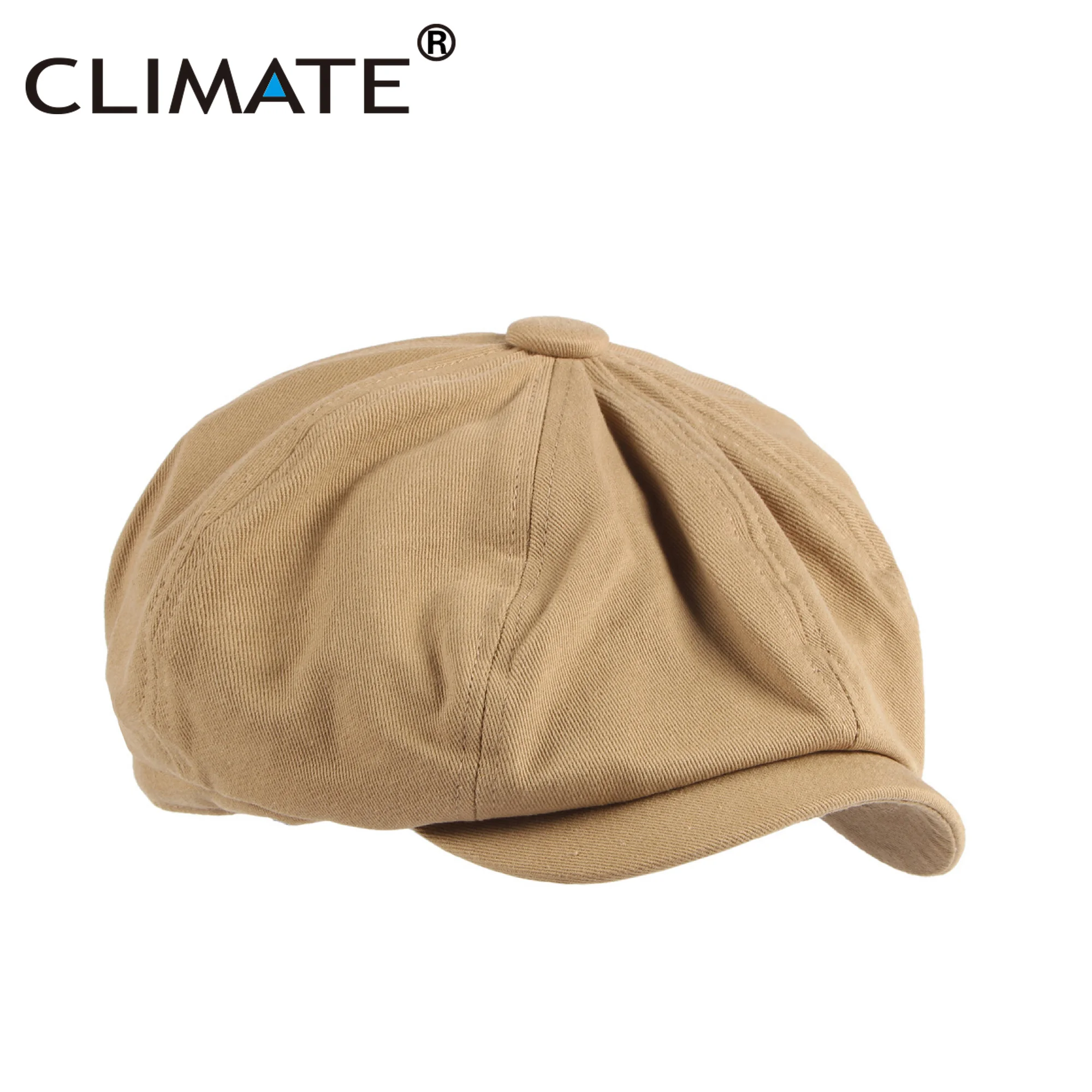 CLIMATE Super Cool New Cotton Solid Berets Cap Hat Brother Men Washed Blank Newsboy Caps Beret Cap Vintage Hat for Men Man Dad