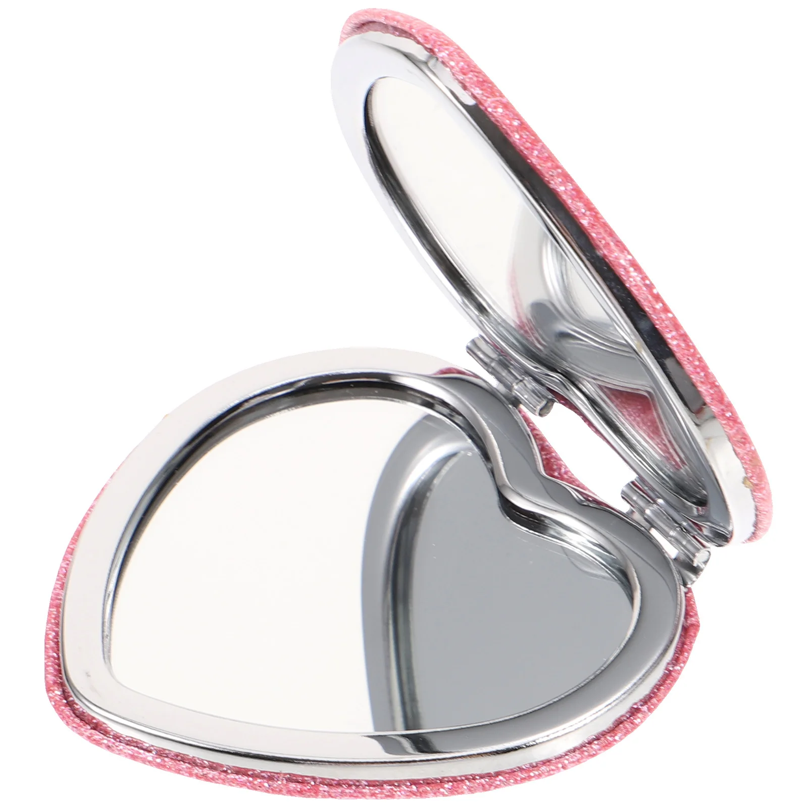 Miroir de maquillage design cœur mignon, petite taille compacte, facile à transporter dans le sac, cadeau idéal pour son miroir de voyage pliant