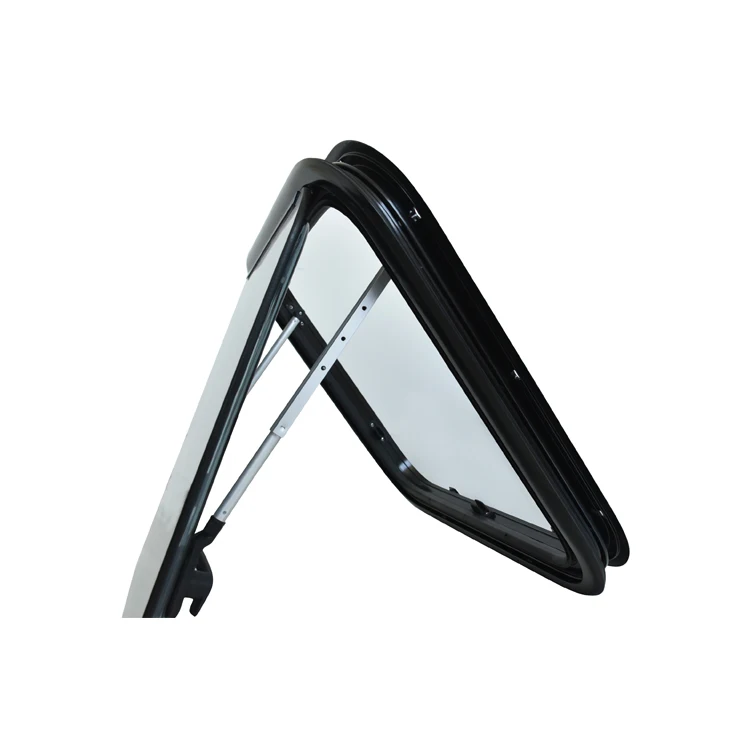 

Motorhome Camper Side Window Double Glaze Acrylic Glass Window With Pleated Blind Mosquito Screen