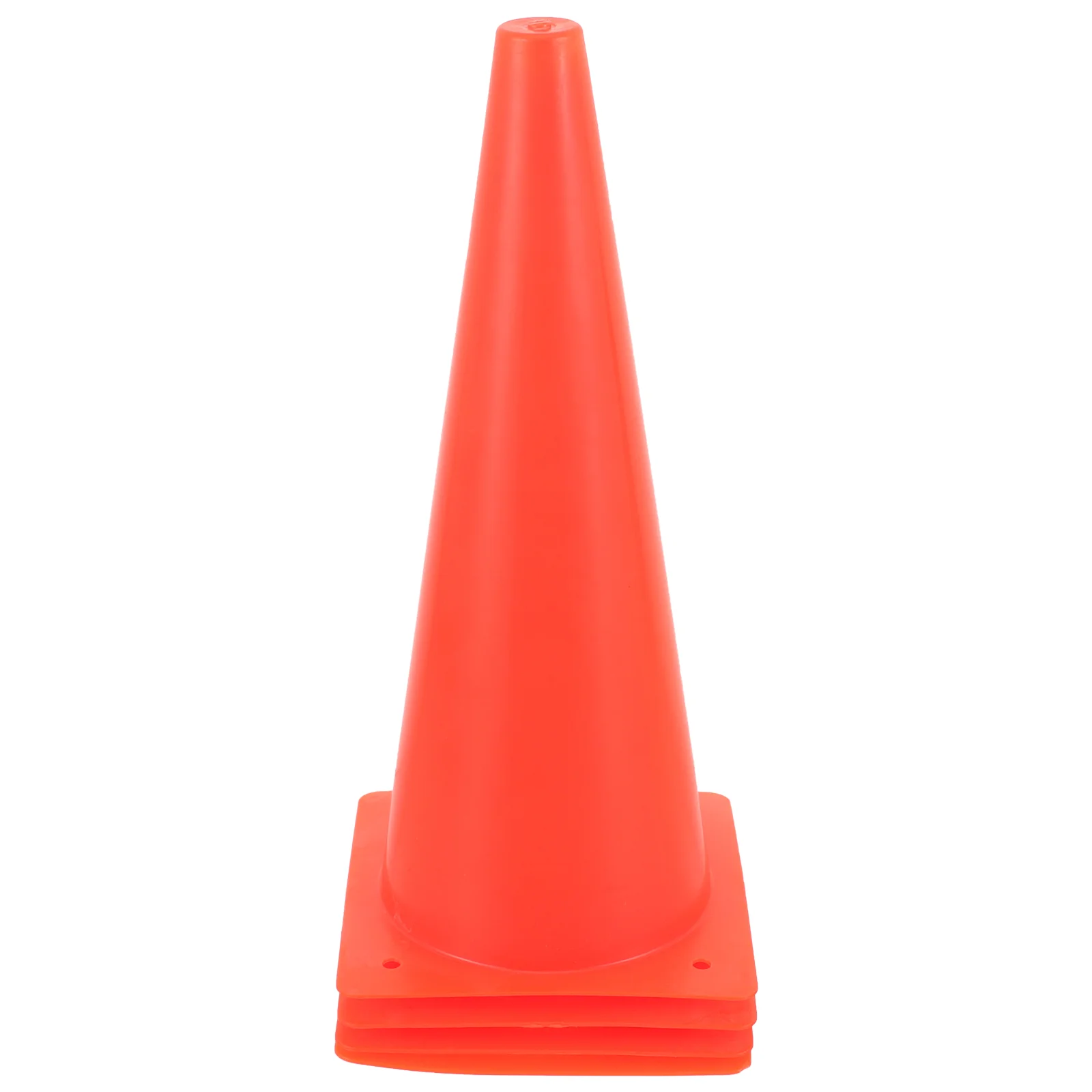 

4 Pcs Safety Cone Road Cones Plastic Orange Football Obstacle Soccer Training Supplies Driving for Ldpe