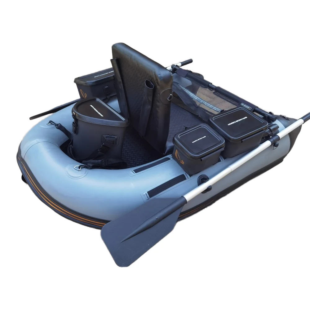 Bote de Pesca Inflable de PVC para una Persona, Bote de Pesca con Mosca, Flotador
