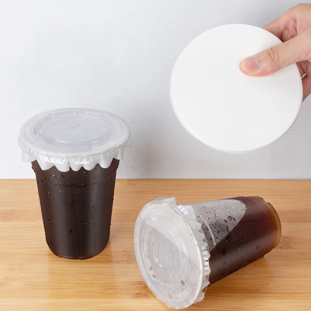 

500 Pcs Leak-proof Sealing Paper Cup Leaking Leakproof Pads Tea Film Spill Milk Filter