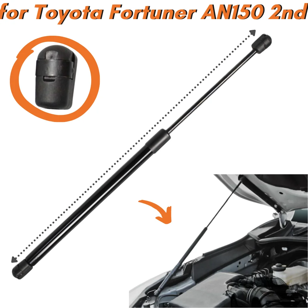 

Qty(1) Hood Strut for Toyota FORTUNER AN150/AN160 2nd 2015-present Front Bonnet Lift Supports Shock Absorber Gas Springs Bars