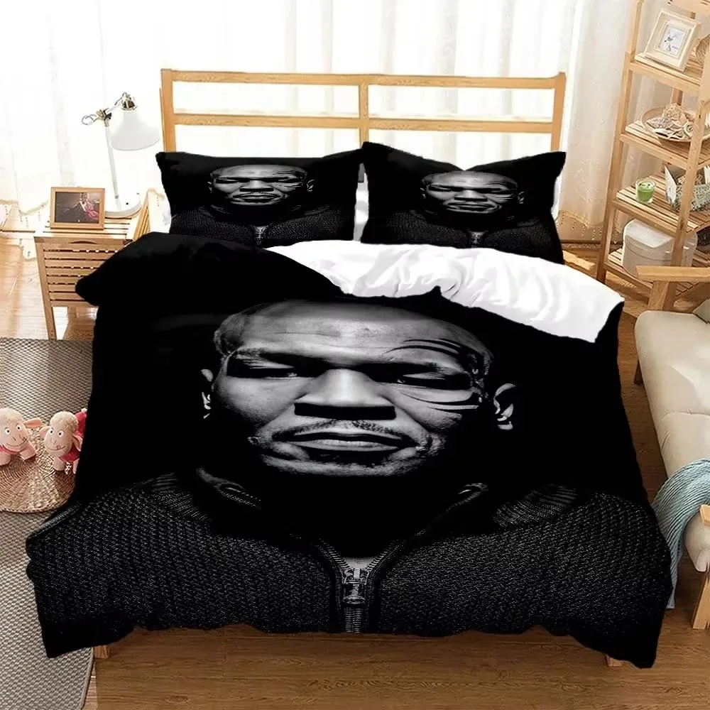 

3D Print Mike Tyson Boxing Champion Bedding Set Double Twin King Duvet Cover Comforter Pillowcase Boys Girls Adults Bedroom