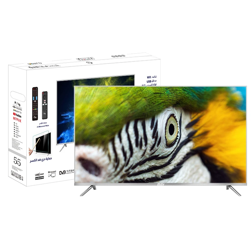 تلفزيون مزدوج من الزجاج المقسى 55 بوصة تلفزيون ذكي 55 بوصة 4K Ultra HD LED Tv #1