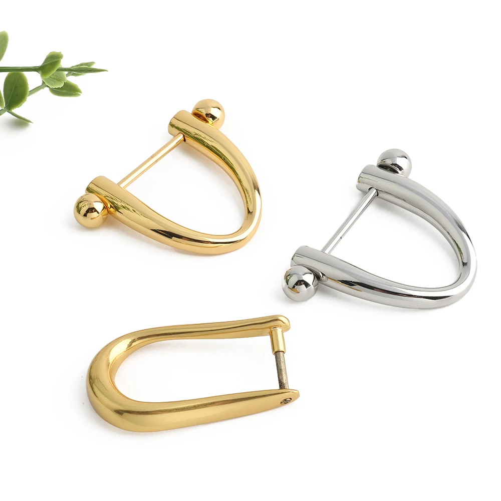 10/30/60PCS Detachable D-Buckle Metal Opening D Ring For Shoulder Bag Belt Strap Swimwear Decor Hat Horseshoe Hook Accessories