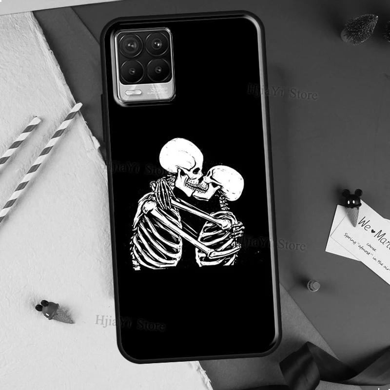 Skeleton Lovers Skull For Realme C55 C35 C33 C31 C30 C21Y GT Neo 5 10 11 Pro Plus OnePlus 11 10T Nord 2 2T Case