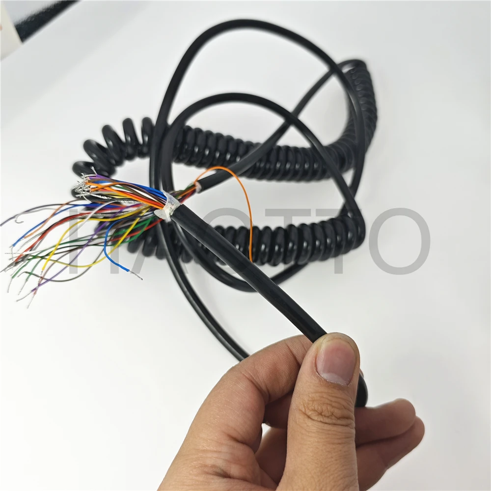 6/7/12/14/15/16/18/19/21/26 النوى كابل حلزوني ل CNC الإلكترونية عقارب سلك الربيع كابل دليل مولد نبضات 3-4 متر