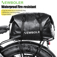 NEWBOLER 20L Large Capacity Waterproof Fire-resistant Rear Seat Bag Bicycle Luggage Bag E-bike Battery Bag Bike Tail Seat Bag