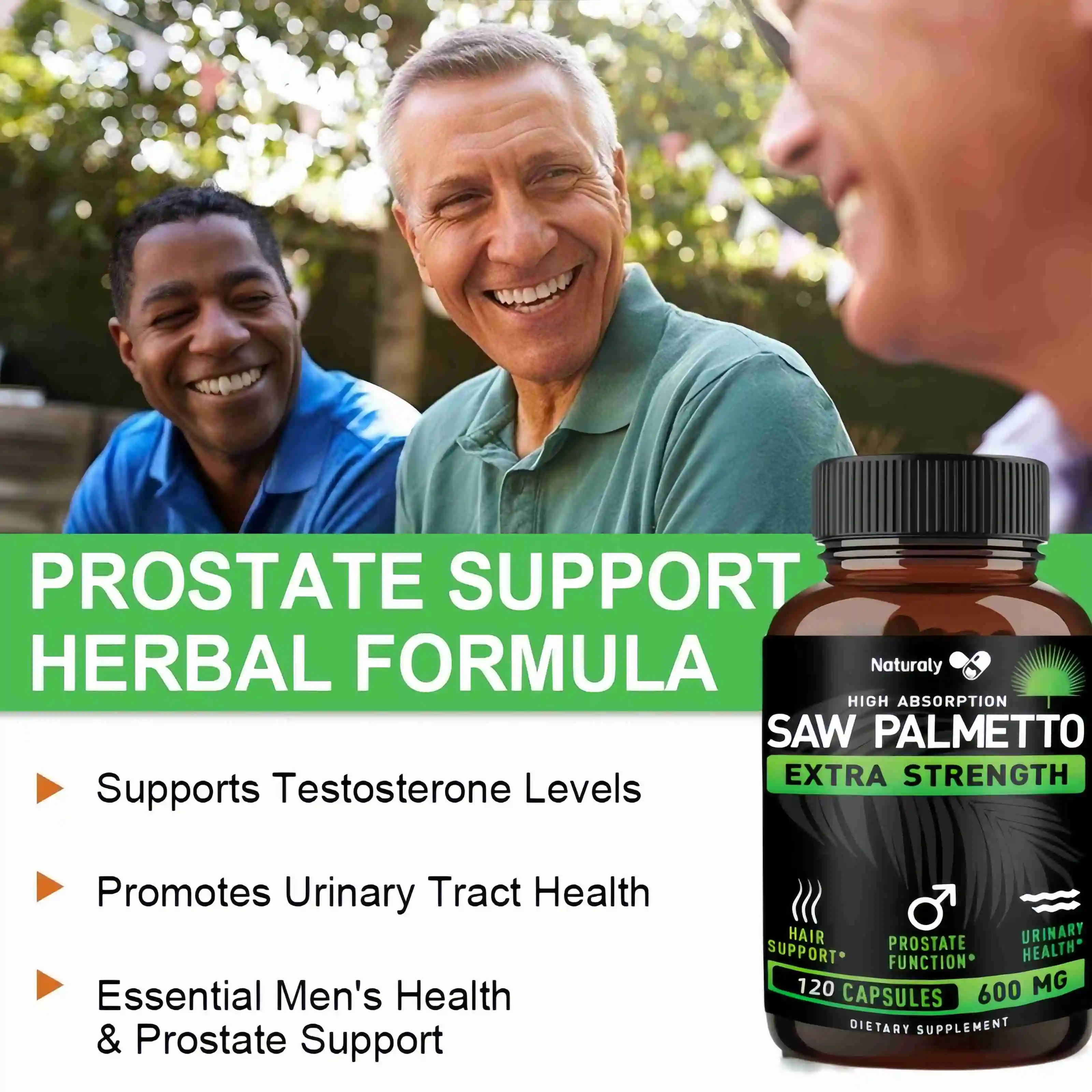 Saw Palmetto Capsules aident à promouvoir la santé de la prostate, la calvitie SAP et l'amincissement des cheveux et à réguler les capsules de sexe hormonal dans le corps