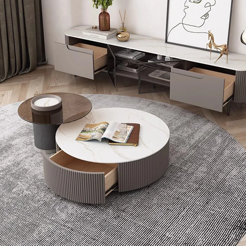 

Storage Design Luxury Coffee Tables Living Room Round Wood Coffee Tables Modern Nordic Tavolino Da Salotto Home Furniture