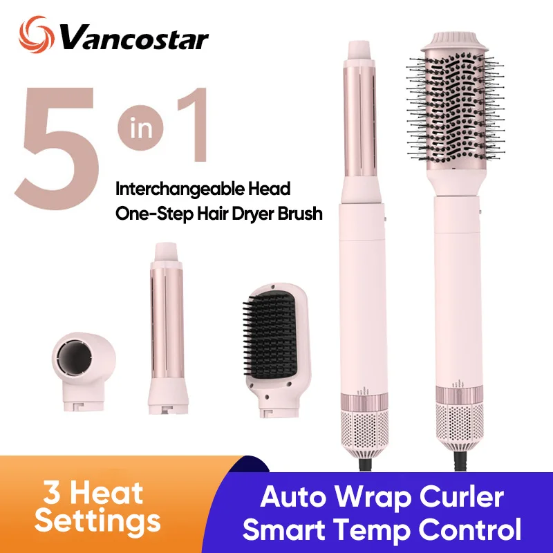 

5в1 щетка для фена щипцы для завивки волос фен съемные бигуди с автоматической оберткой быстросохнущая электрическая щетка для укладки волос