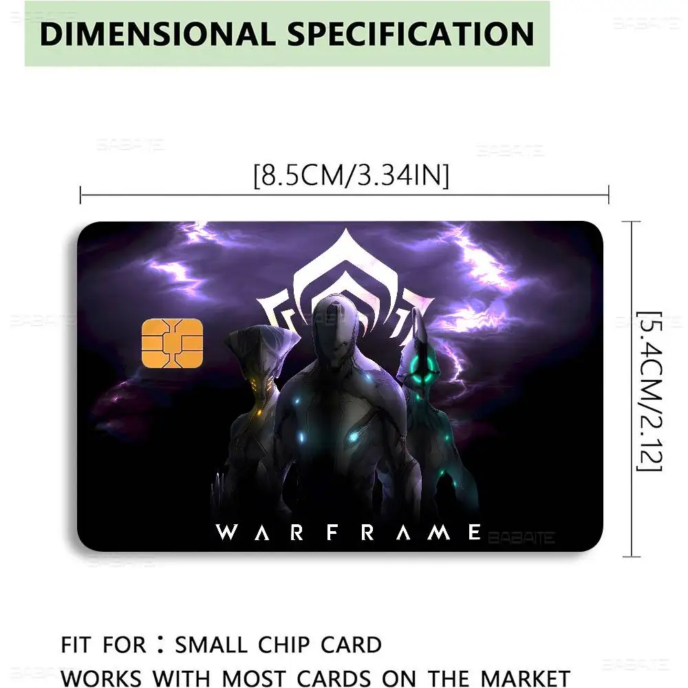 ملصقات جلدية لبطاقة الائتمان W-Warframe لـ VISA Bank Bus Metro Access Card غطاء طبقة رقيقة واقية ملصق مائي للنساء #5