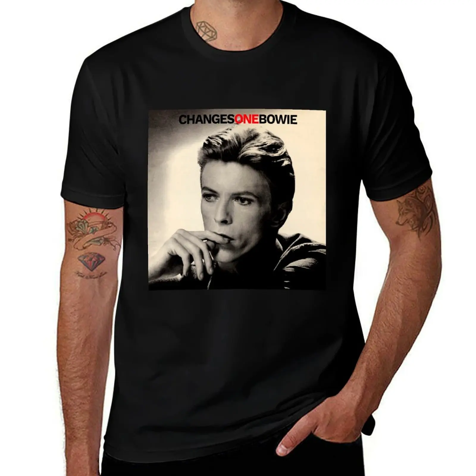 

Bowie's Cha-cha-cha-cha-changes T-Shirt anime t shirts for man man tshirt t shirt men 100% cotton luxury brand T-shirt