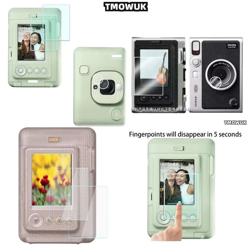 Pour Fujifilm Instax Mini LiPlay, verre trempé à nettoyage rapide, protection d'écran longue durée. Pour