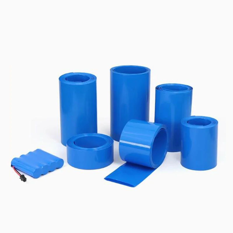 Luva termorretrátil de pvc, pacote de bateria de lítio 18650-21700, isolamento de pele de plástico, filme termorretrátil, tubo retrátil