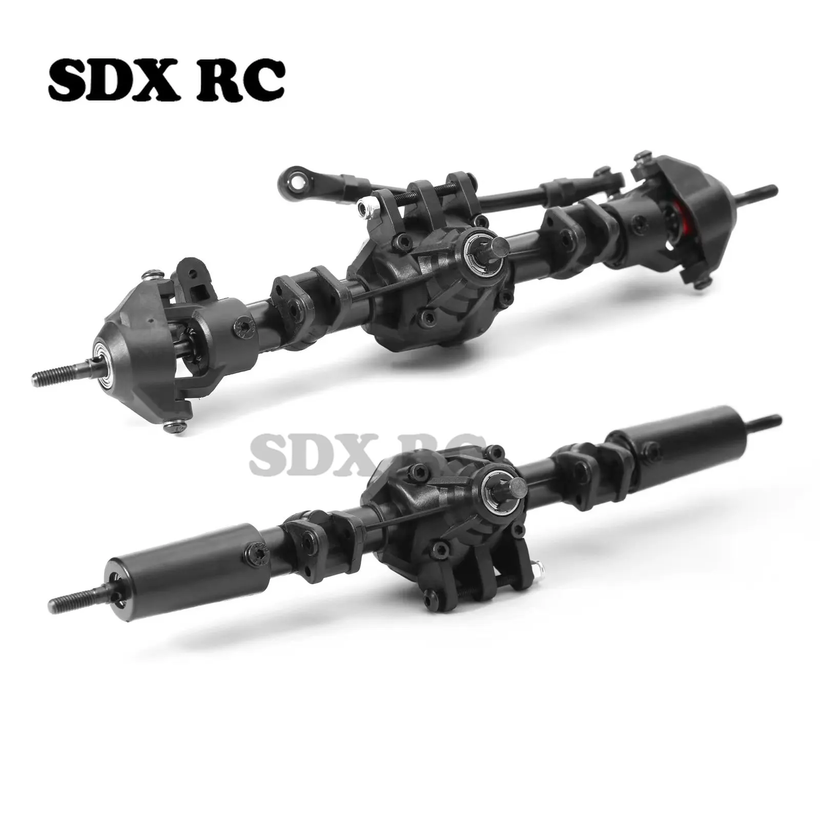 2pcs Front and Rear Straight Complete Axle for Axial SCX10 II 90046 1/10 RC Crawler Car Upgrade Parts