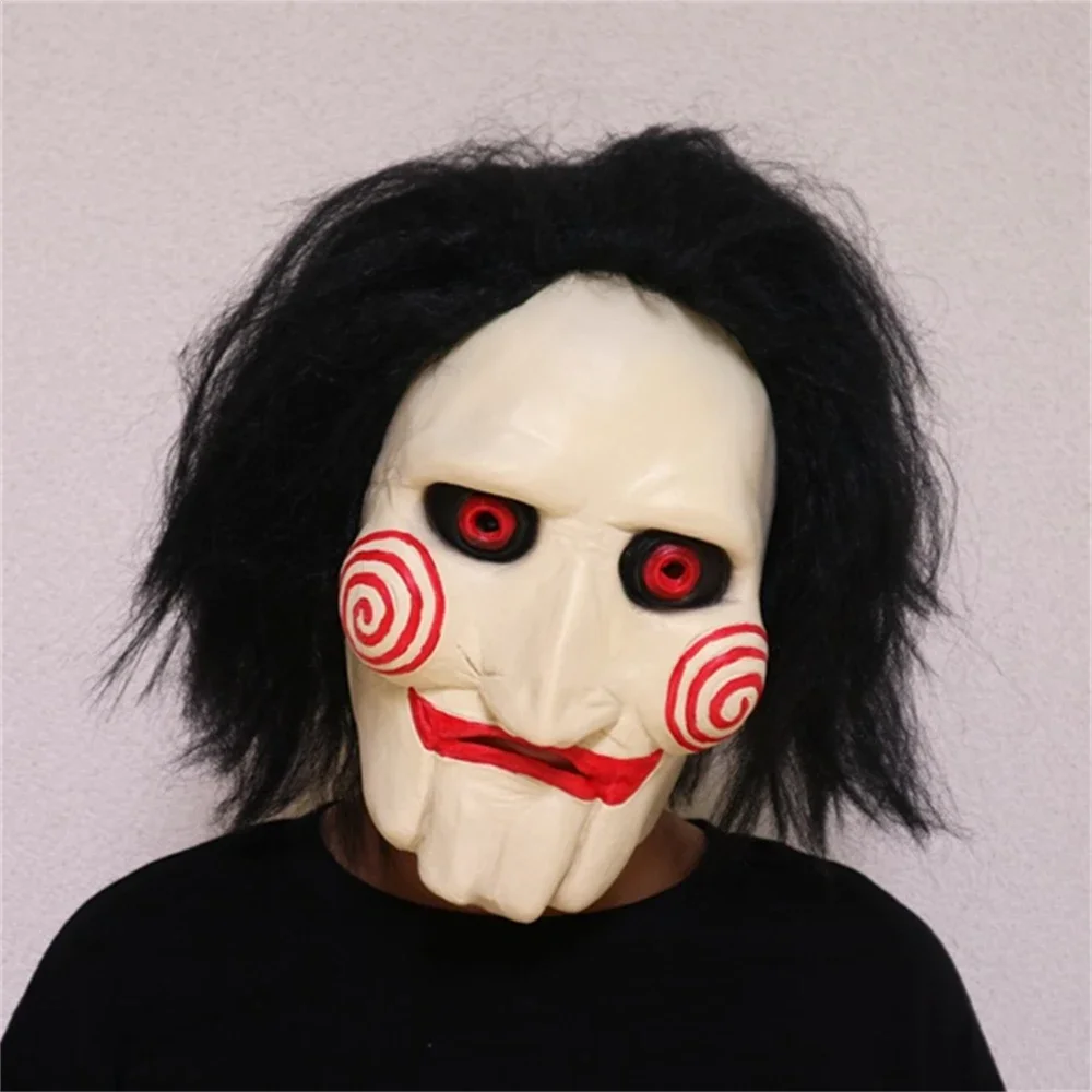 Saw Billy Mask Halloween Party Horror Clown Latex Masks Movie Cosplay Jigsaw Killer Horror Billy The Puppet Mask Masquerade Prop