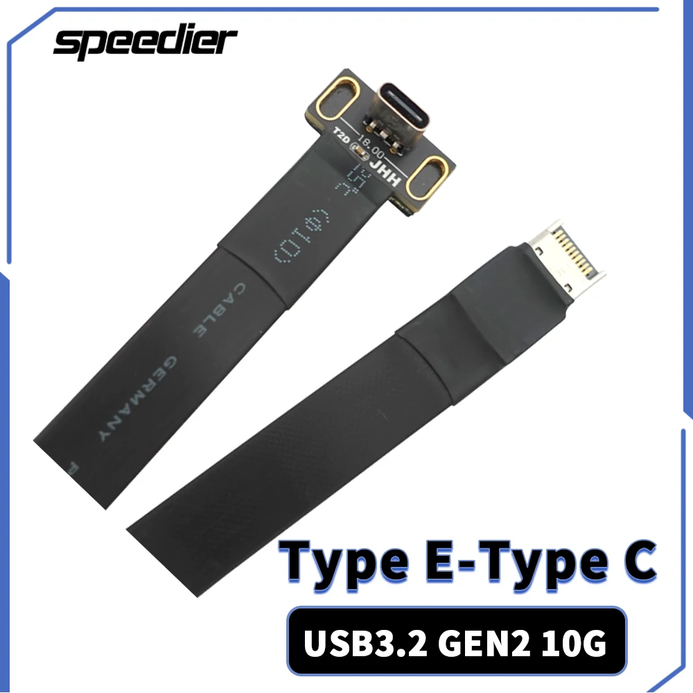 

90 Degree USB3.2 GEN2 Type-E Type-C Extension Cable Internal USB 3.2 E C Connector Male/Female Cable Screw Holes For Motherboard