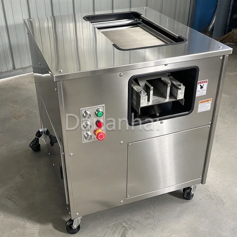 Commercial Seafood Slicing Machine, Oblique Fish Fillet Slicer, High Output Automatic Fish Cutting Equipment