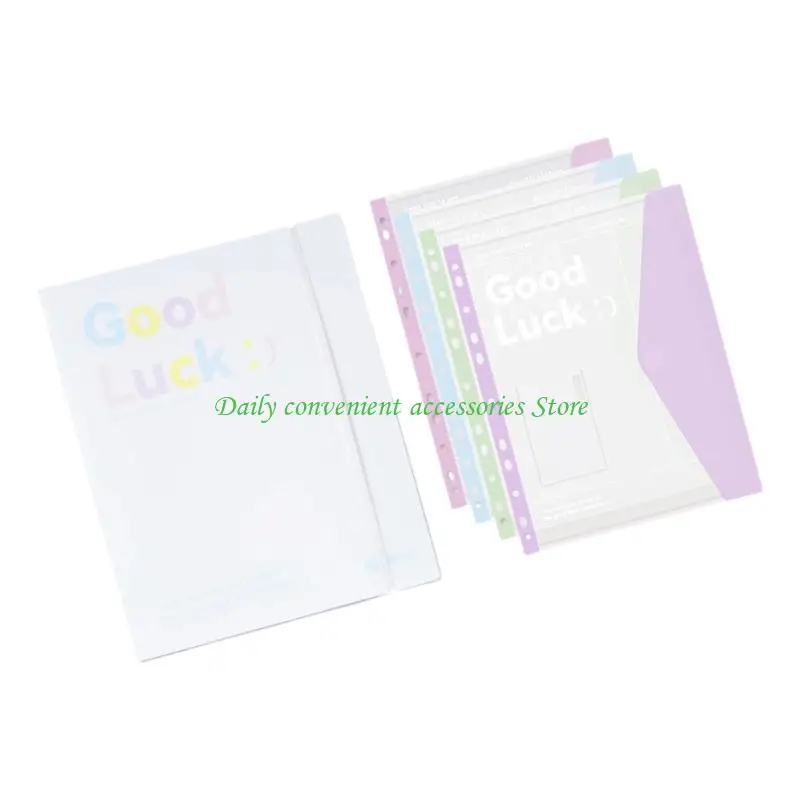 

97QB Гибкий пластиковый органайзер для документов с прозрачными карманами А4 Многоразовое портативное решение для хранения