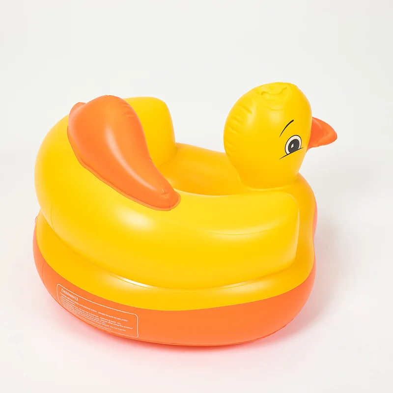 Baby Chair Seat Cadeira Inflável PVC Kids Sofá Yellow Duck Brinquedos de banho portáteis Banheiro multifuncional Cute Baby Dining Chair