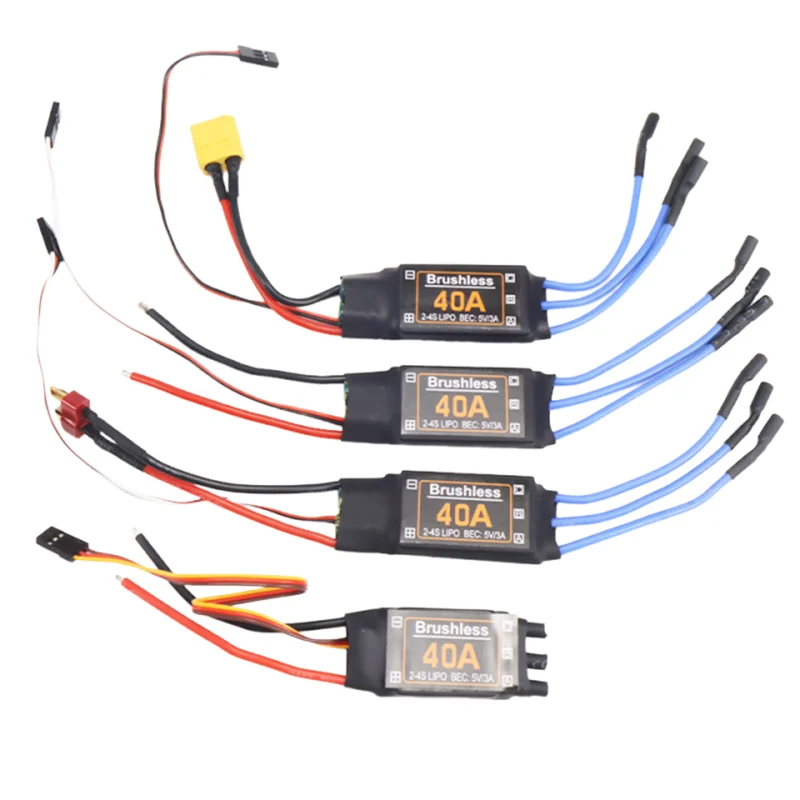 Controlador de velocidade esc 40a /30a sem escova 2-4s com 5v 3a ubec rc fpv quadcopter aviões helicóptero f450 f550 s500 motor expandir