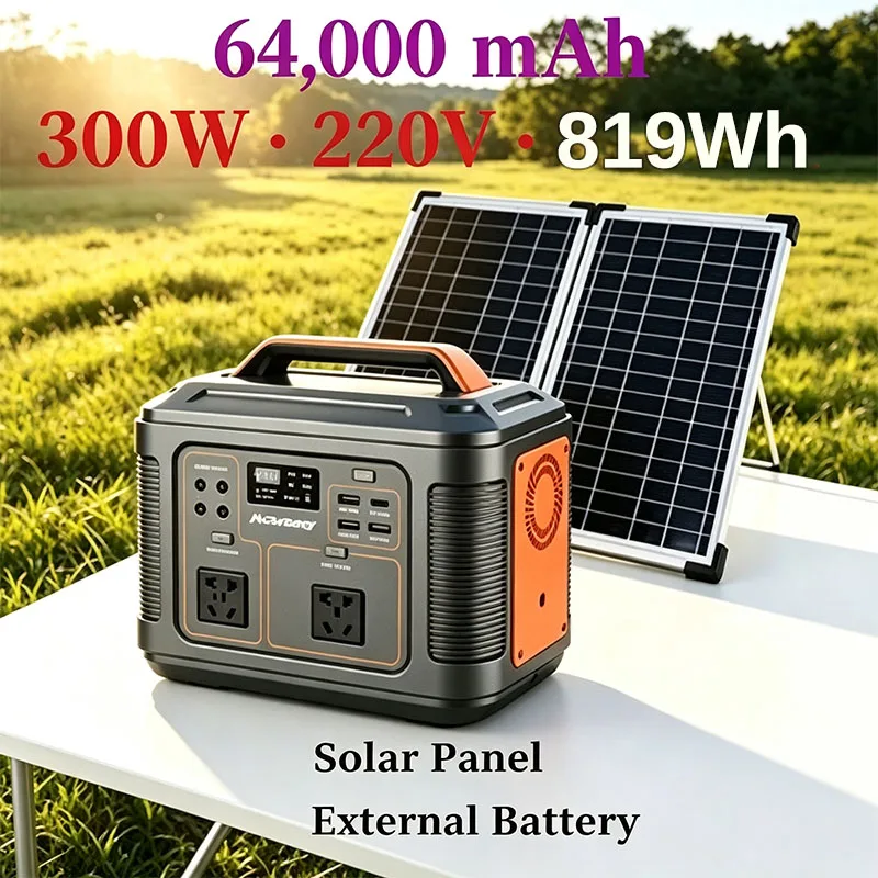 300W Portable Power Station 220V Outdoor Energy Storage Power Supply 15Ah/30Ah/64Ah Emergency Power Bank For Camping Home Backup - view 3