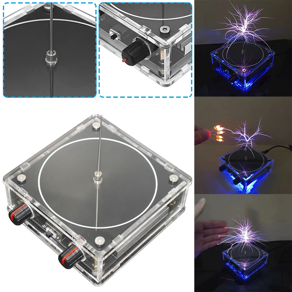 Música para bobina de tesla alto-falante transmissão sem fio palma para bobina de tesla bluetooth-compatível tensão pulso gerador de arco elétrico