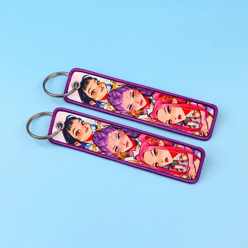 

Cartoon Animation K-POP: Demon Hunter Girl Group Weaving Mark Keychain Bag Pendant Office Pendant Fabric Keychain