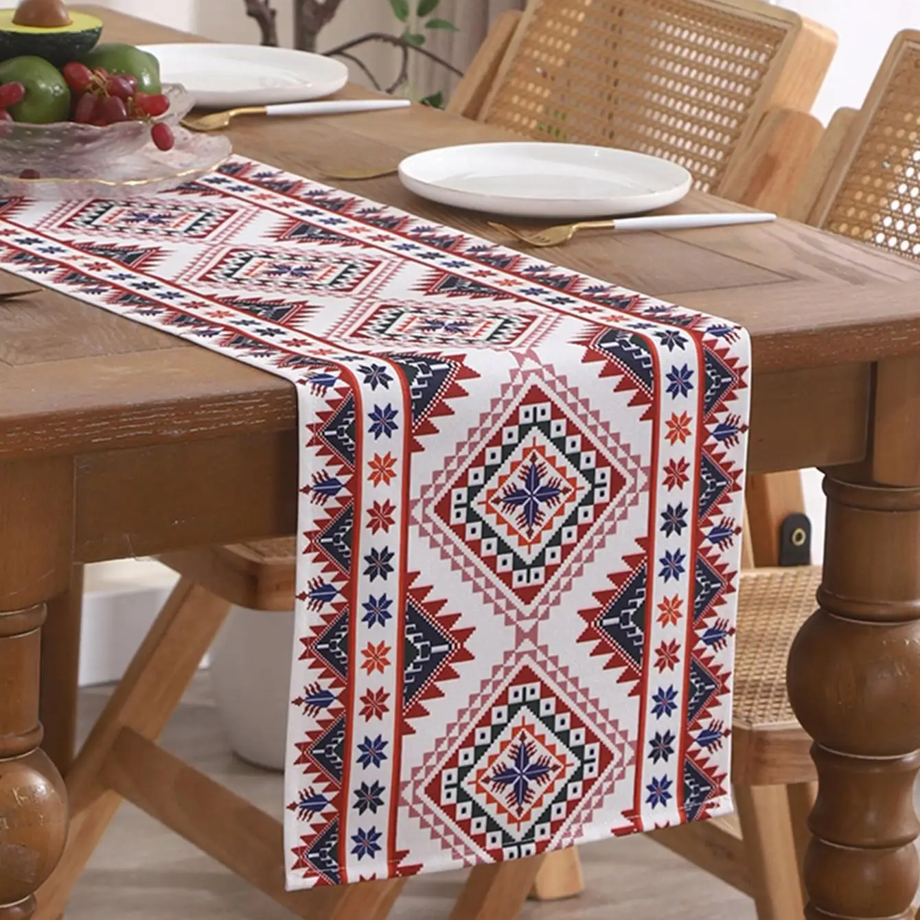 Color Diamond Flower Table Runner Tablecloth Tablecloth Set Table And Chair Covers Rectangular Screen Tablecloth